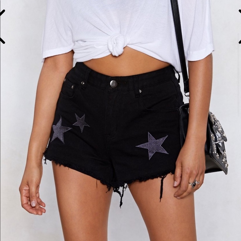 nasty gal star denim shorts